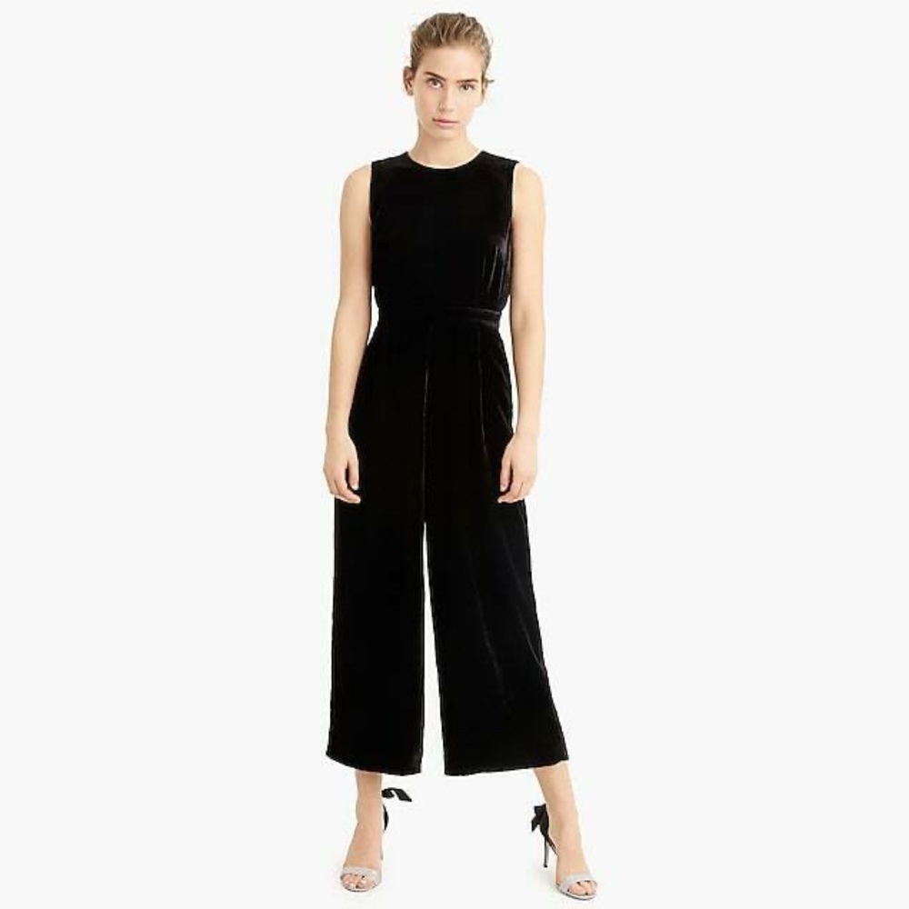 J. Crew | black velvet jumpsuit | size 0